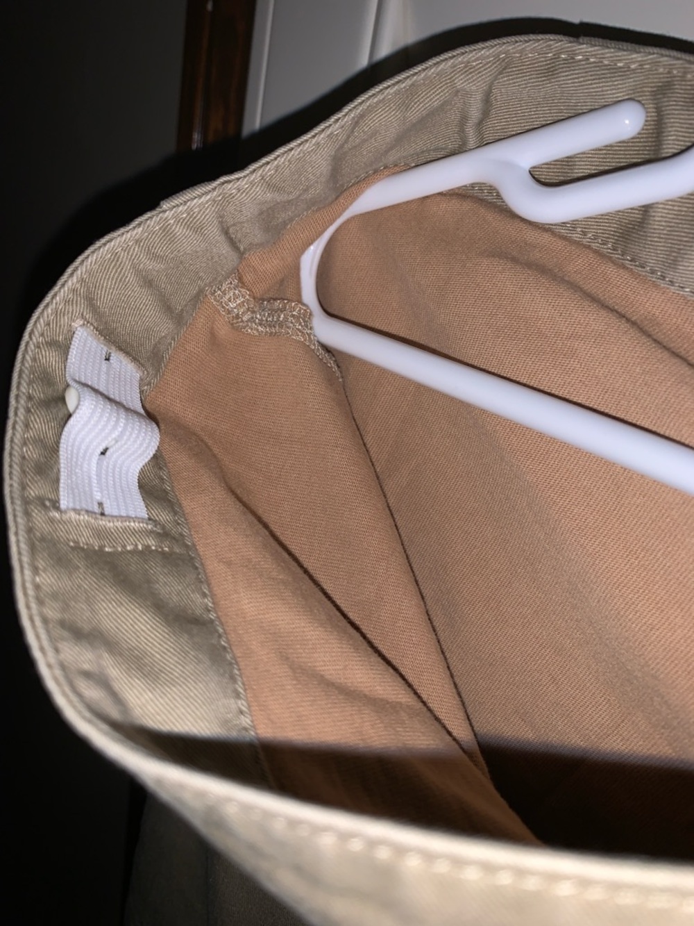 Lands' End Khaki Beige A-Line Skirt - Picture 3 of 6